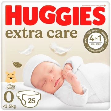 Huggies Extra Care autiņbiksītes, 25.gab., 0. izmē