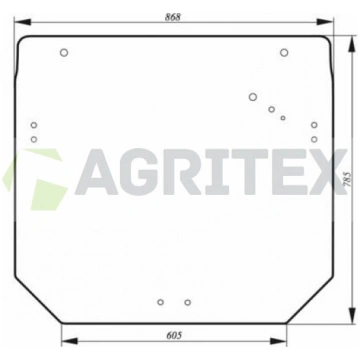 Aizmugurējais stikls John Deere R261272 - Stikli A