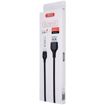 Xo Nb103 Usb - Microusb kabelis, 2m, 2.1a, melns
