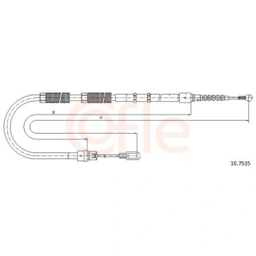 Stāvbremzes trose AIZ. LAB./ KR AUDI A4 B7 03-09 (