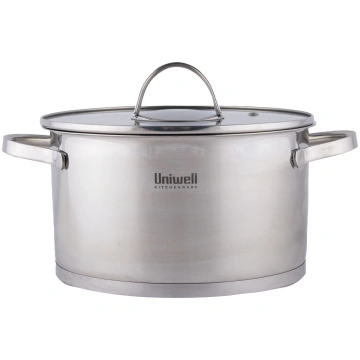 Nerūsējošā tērauda katls ar vāku UNIWELL, 20 cm