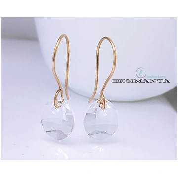 Bronzas Auskari ar Swarovski Kristāliem Eksimanta.