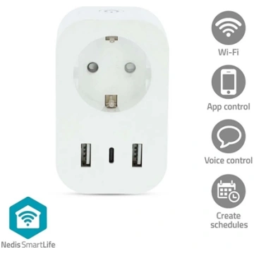 Nedis SmartLife Smart Plug | IP21 | Miernik mocy |