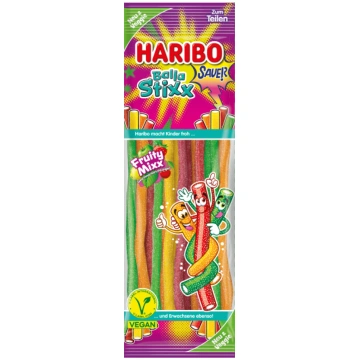 Haribo Balla Stixx Sauer želejas konfektes Fruity 