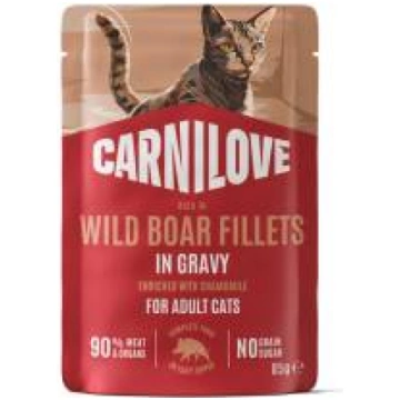 Carnilove Wild Boar Chamomile bezgraudu, mitrā bar