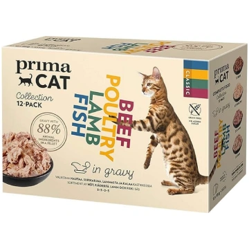 PrimaCat – klasiskā mitrā kaķu barība, dažādu garš