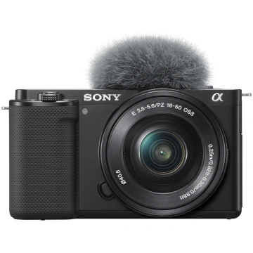 Digitālā fotokamera Sony ZV-E10, melna krās