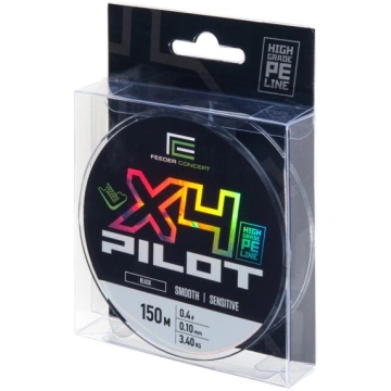 Aukla pītā Feeder Concept Pilot X4 BRAID Black 150