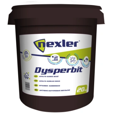 Bitumena mastika Nexler Dysperbit, 20 kg, melna kr