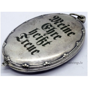 Vintage WW2 German Alpacca Silver Locket Pendant -