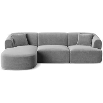 Velvet Modular Left Corner Sofa, "Campi", 4 Seats,