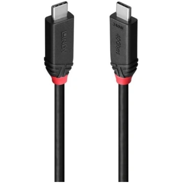 Lindy 0.5m USB4 Type C Cable, 40Gbps, 240W PD, Bla