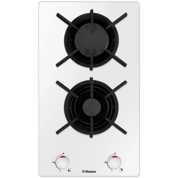 Hansa BHKW310300 gāzes plīts virsma, balta | BHKW3