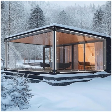 FoundGo Caurspīdīgs brezenta tents āra ūdensnecaur