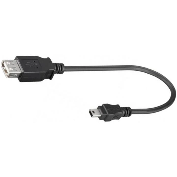 Cable; USB 2.0; USB A socket,USB B mini plug; 0.2m