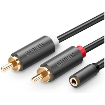 Ugreen AV102 2xRCA uz 3.5mm Spraudņi / 25cm