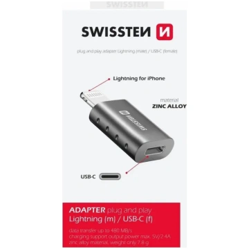 Swissten Adapteris Lightning uz USB-C ( 55500400 )