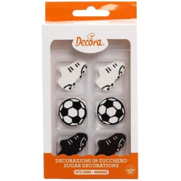 Pārtikas cukura dekors DECORA Goal Kit, 6gab