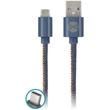 Kabelis "Jeans" USB Type-C, 1m 2A Forever