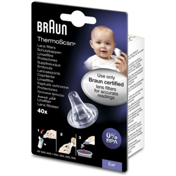 Braun Hygiene Caps for ThermoScan thermometer 40 p