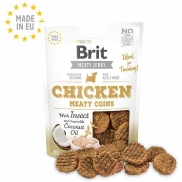 Brit Jerky Chicken Meaty Coins Snack 80 g kārums s