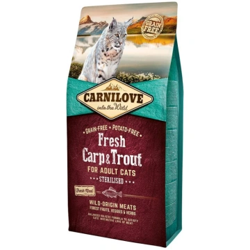 Carnilove Cat STERILISED Fresh Carp & Trout bezgra