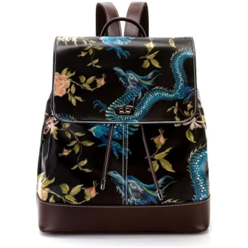 Dragon Rose retro personalizētas skolas somas, grā