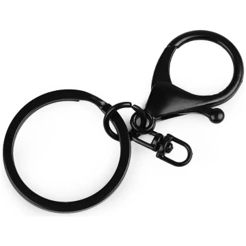 MOSCHETTONE Portachiavi Con Anello - NERO