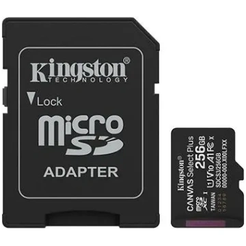 Kingston atmiņas karte microSDXC (256GB) + adapter