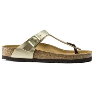 BIRKENSTOCK sieviešu zelta krāsas čības pār pirkst