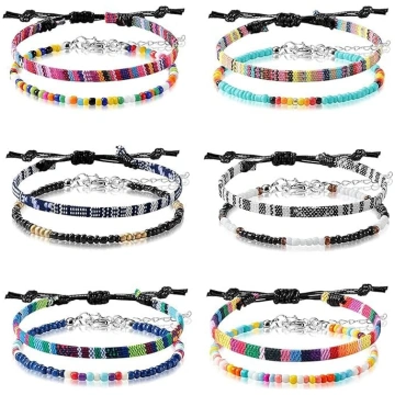 Pack of 12 Surfer Anklets Sieviešu Anklet auduma d