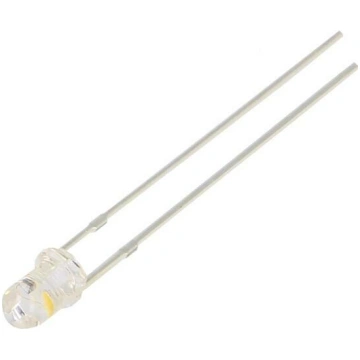 LED; white warm; 3mm; blinking; 5800÷7000mcd; 30°;