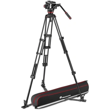 Manfrotto 504X Video head with Alu Twin leg tripod