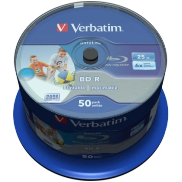Verbatim BD-R 25GB, Blu-ray blanks (6x, 50 pieces,