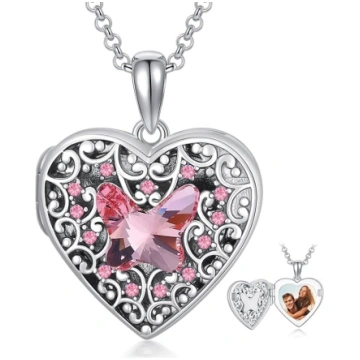 Dorunmo Sieviešu Sirds Locket Silver 925 atvērt 92