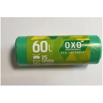 Atkritumu maisi BIO, zaļi, HDPE, 60L, 60x70cm 13mk