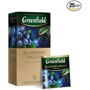 GREENFIELD BLUEBERRY NIGHTS Melna tēja, hibisks, m