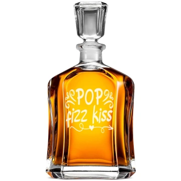 Tekilas Dekanteris ar Uzrakstu - "Pop Fizz Kiss" ,