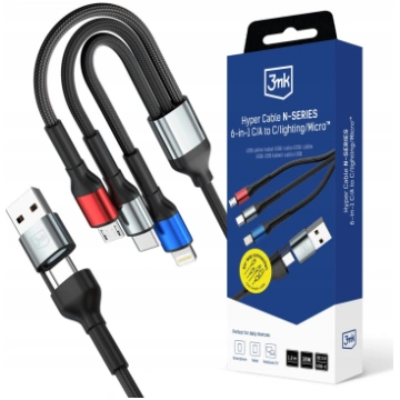 Kabelis Usb 3mk Hyper Cable N-series 6-in-1 C/a To