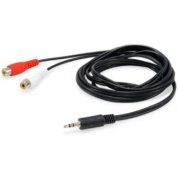 Equip 147093 audio cable 250 m 2 x RCA 3.5mm Black