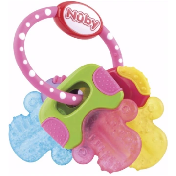 Zobu riņķis Nuby Icybite, rozā krās