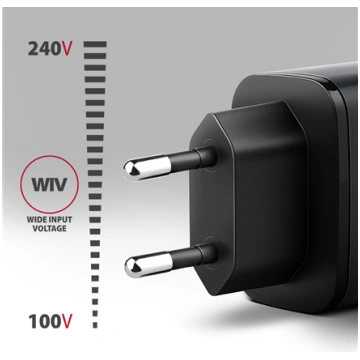 AXAGON 67W Wall Charger, 2-Port (USB-A + USB-C) PD