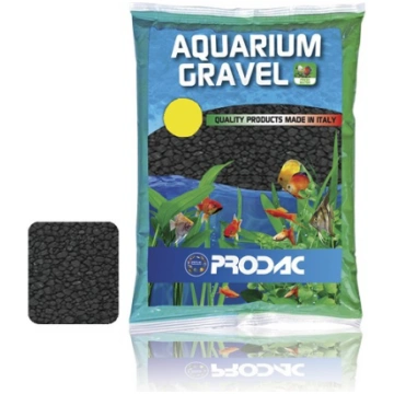 Grunts Prodac Aquarium Gravel Q4KG1, 1 kg, melna k