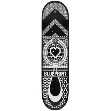 Blueprint Home Heart 8″ white skateboard deck BP01