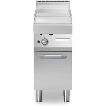 Gas fry top Chromed smooth plate MDLR Cabinet with