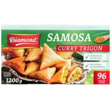 Dārzeņu pelmeņi ar kariju Samosa, saldēti, 1.2kg