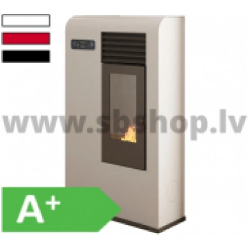 Granulu kamīns Eva Calor ZITA SLIM 7,5 kW balts 90