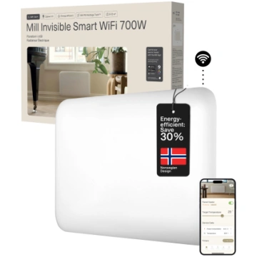 Paneļveida sildītājs ar 700 W jaudu un WiFi vadību