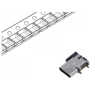 Connector: USB C | socket | SMT | PIN: 16 | side,a