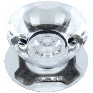 LED lens | round | milky | 6÷12° | Mounting: adhes
